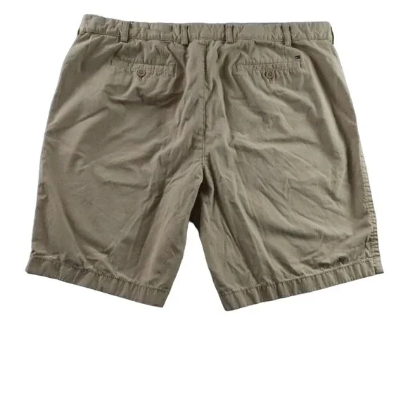 Tommy Hilfiger Shorts Men's Chinos 100% Cotton Slash Pockets Buttons Brown 42 - Picture 8 of 11